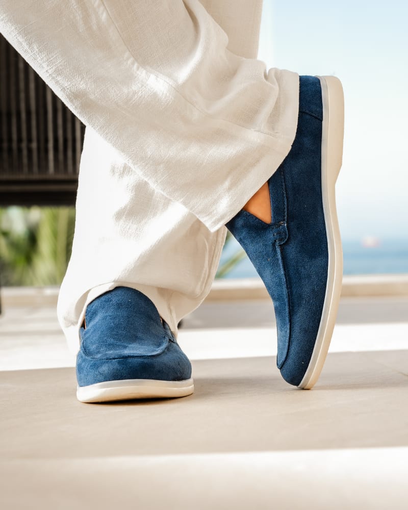 Herren Wildleder-Loafer mit Gummisohle | David