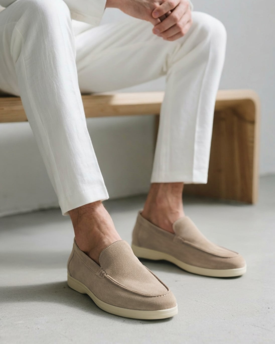 Herren Wildleder-Loafer mit Gummisohle | David