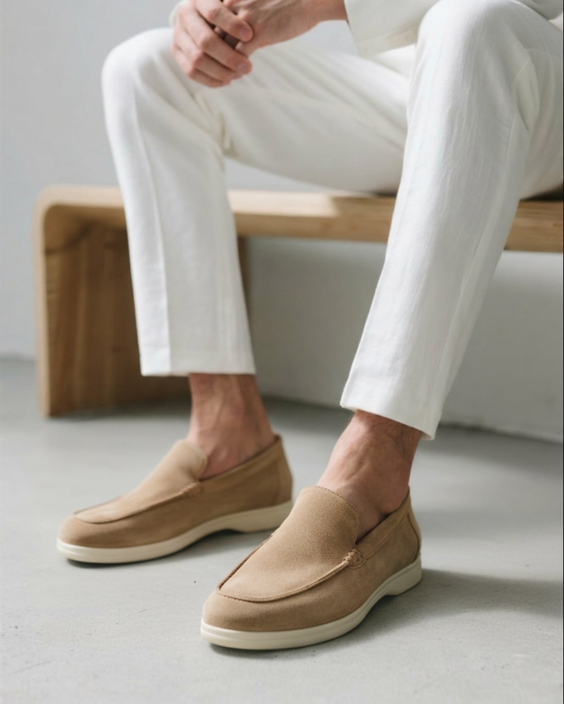 Herren Wildleder-Loafer mit Gummisohle | David_25