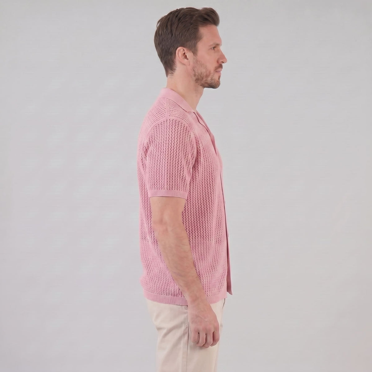 Herren Strickhemd mit Kubakragen | Florian