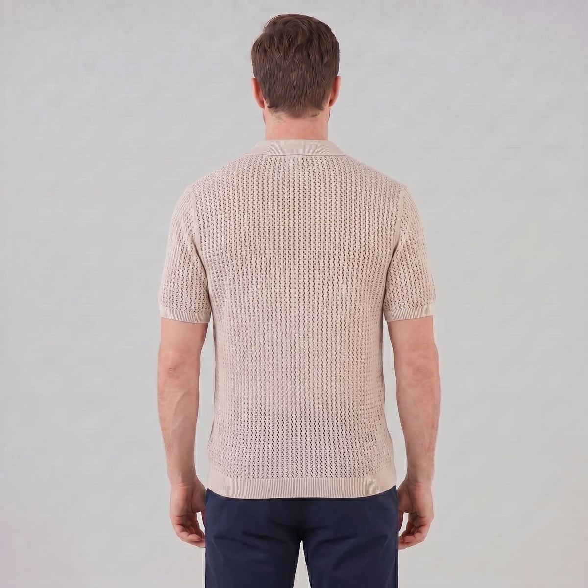 Herren Strickhemd mit Kubakragen | Florian_3