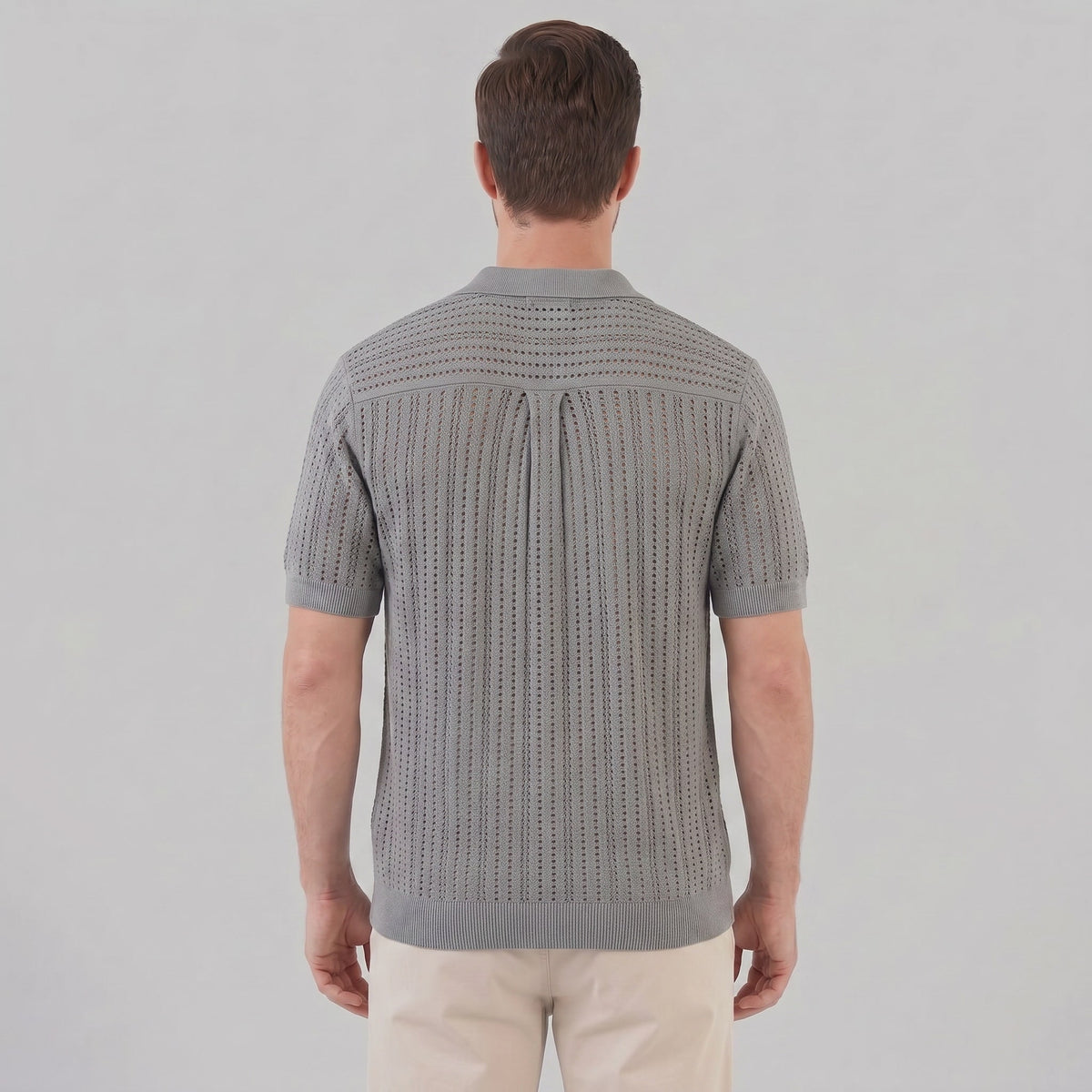 Herren Strickhemd mit Kubakragen | Florian_8