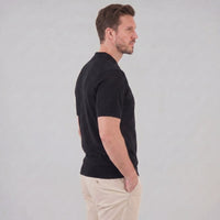 Herren Strickpoloshirt mit Reißverschluss Rautenmuster | Leo