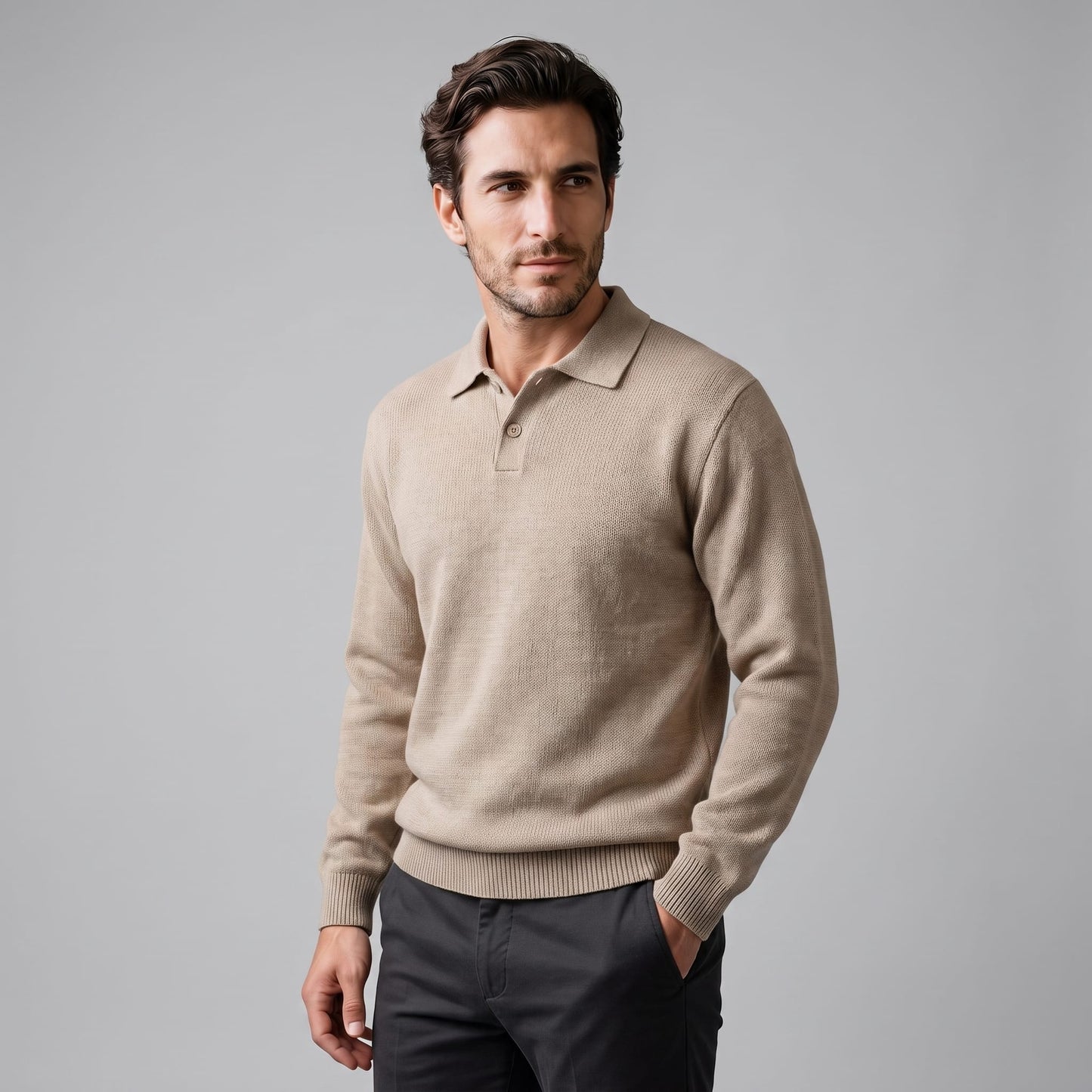 Herren Strickpullover mit Polokragen | Henner_1