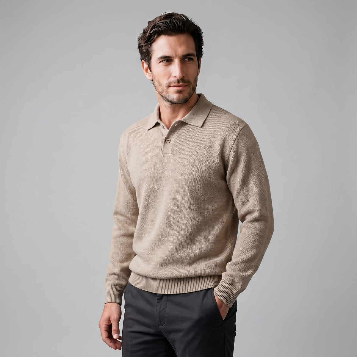 Herren Strickpullover mit Polokragen | Henner