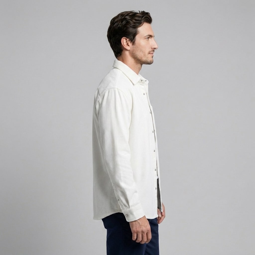 Herren Hemdjacke in Cord-Optik mit Druckknöpfen | Claas_4