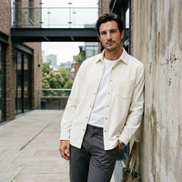 Herren Hemdjacke in Cord-Optik mit Druckknöpfen | Claas