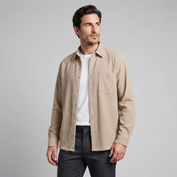 Herren Hemdjacke in Cord-Optik mit Druckknöpfen | Claas