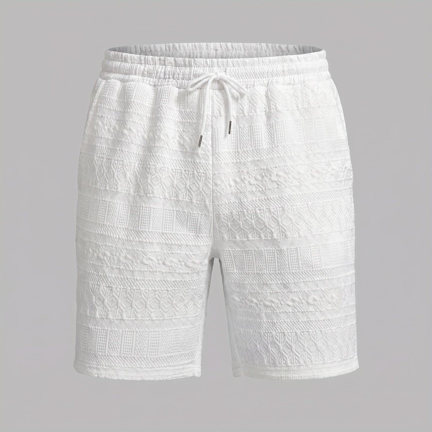 Herren Shorts mit Strukturmuster und Kordelzug | August_10
