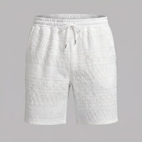 Herren Shorts mit Strukturmuster und Kordelzug | August