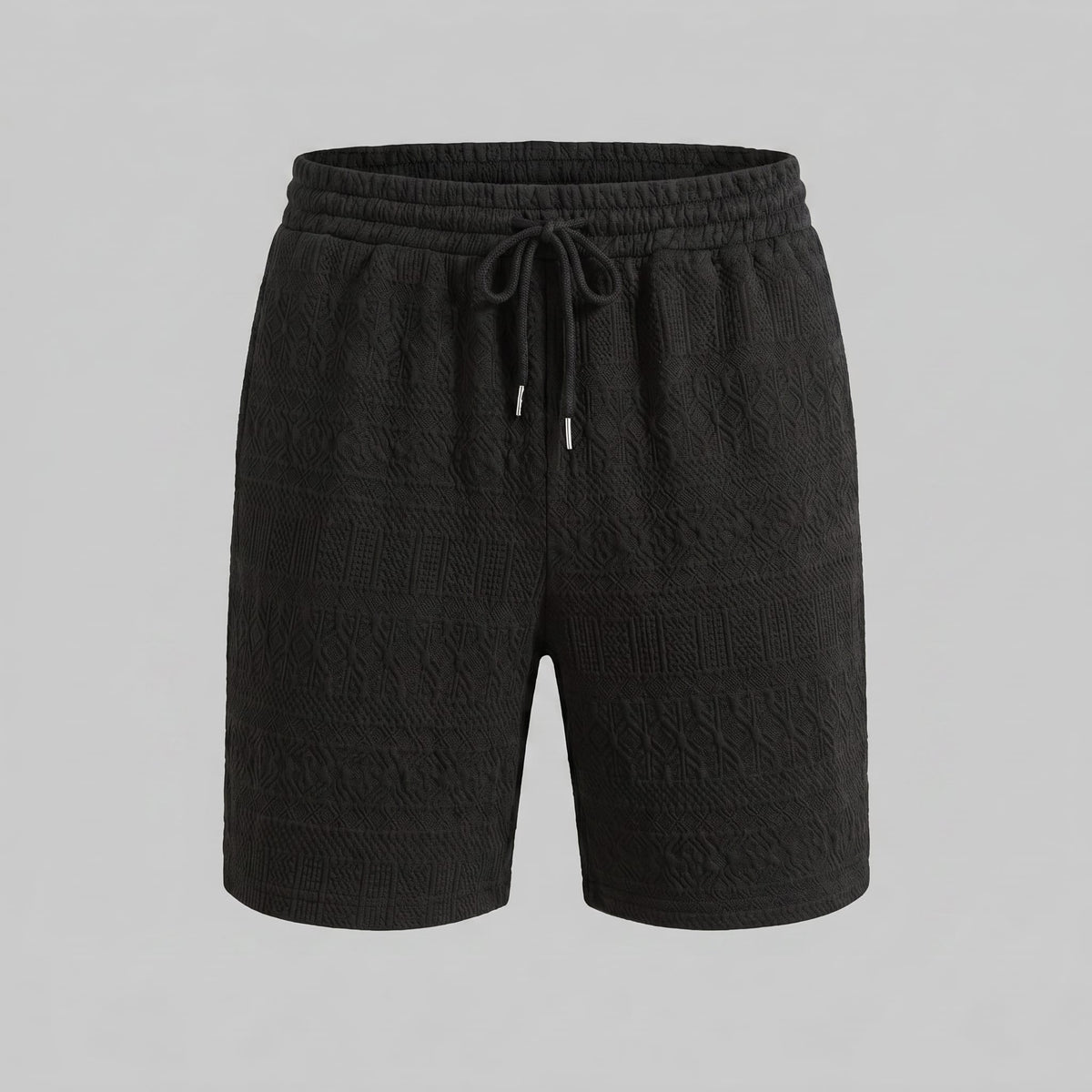 Herren Shorts mit Strukturmuster und Kordelzug | August_5