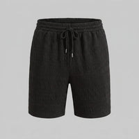 Herren Shorts mit Strukturmuster und Kordelzug | August