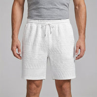 Herren Shorts mit Strukturmuster und Kordelzug | August