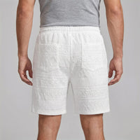 Herren Shorts mit Strukturmuster und Kordelzug | August
