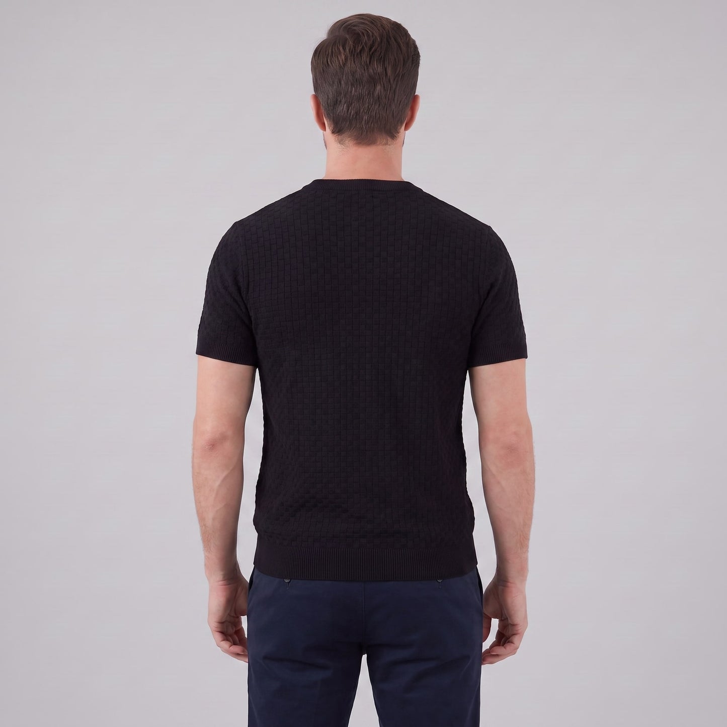 Herren Strickshirt mit Korbgeflecht-Struktur | Reinhard_10