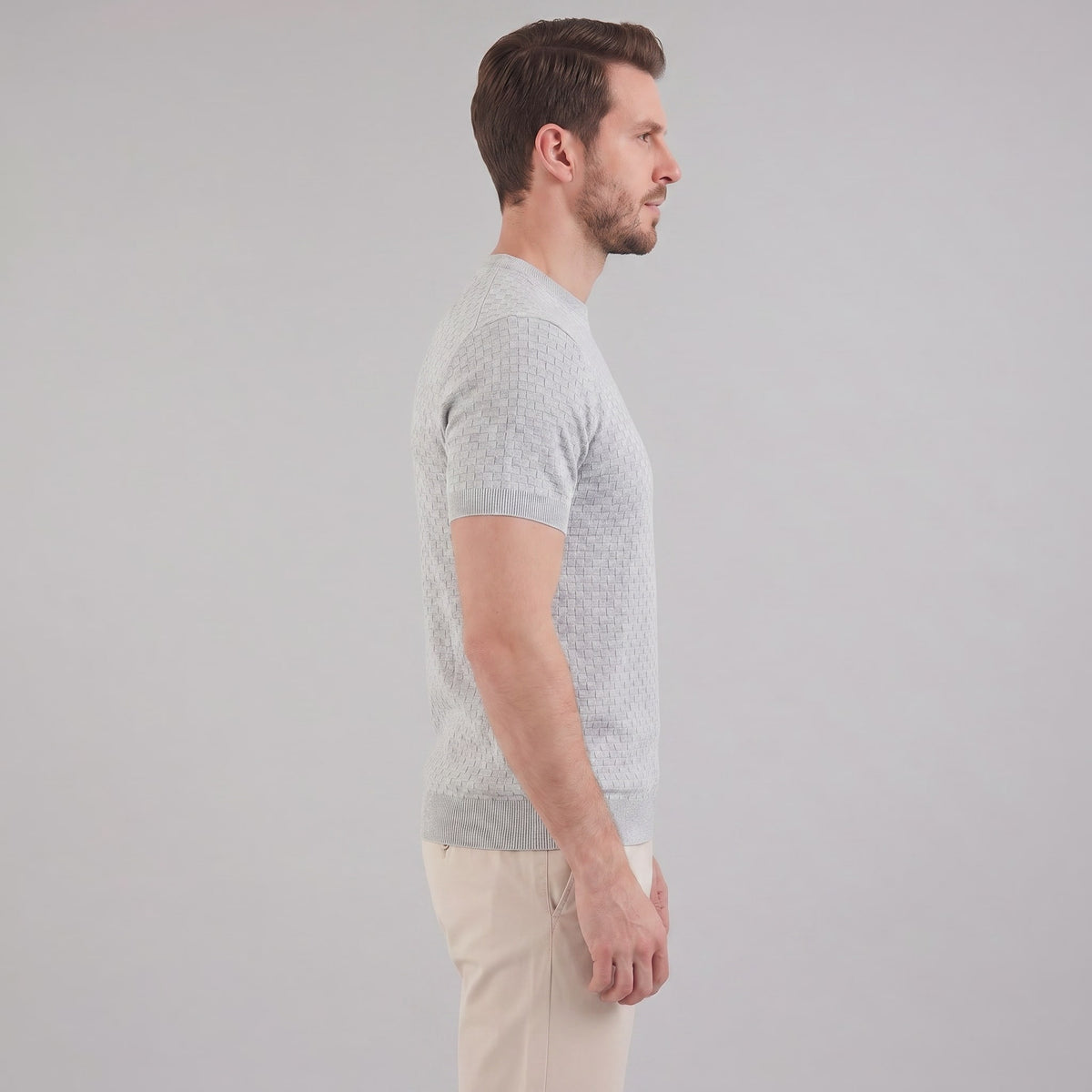 Herren Strickshirt mit Korbgeflecht-Struktur | Reinhard_15