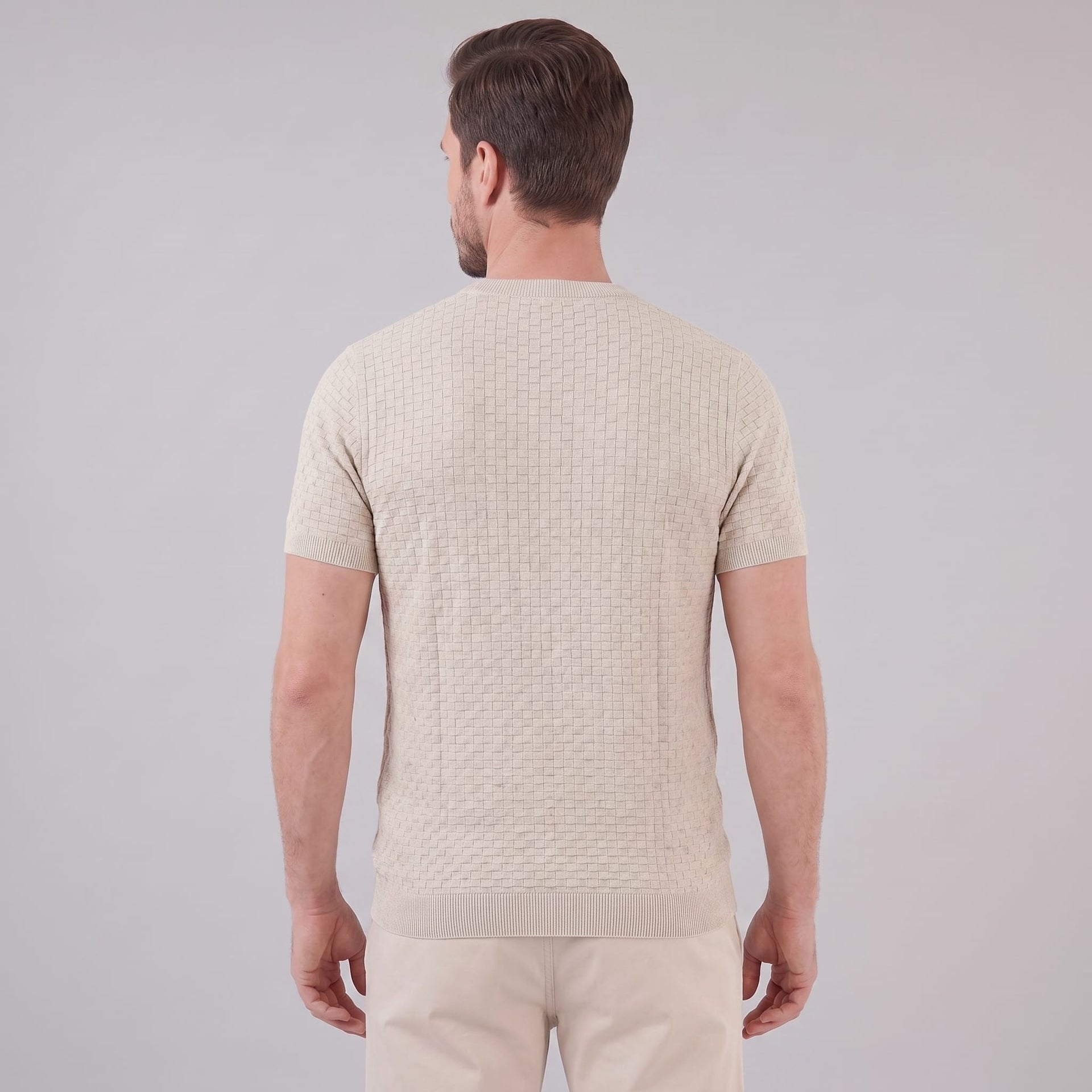 Herren Strickshirt mit Korbgeflecht-Struktur | Reinhard
