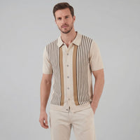 Herren Strickhemd mit Streifenmuster | Friedrich