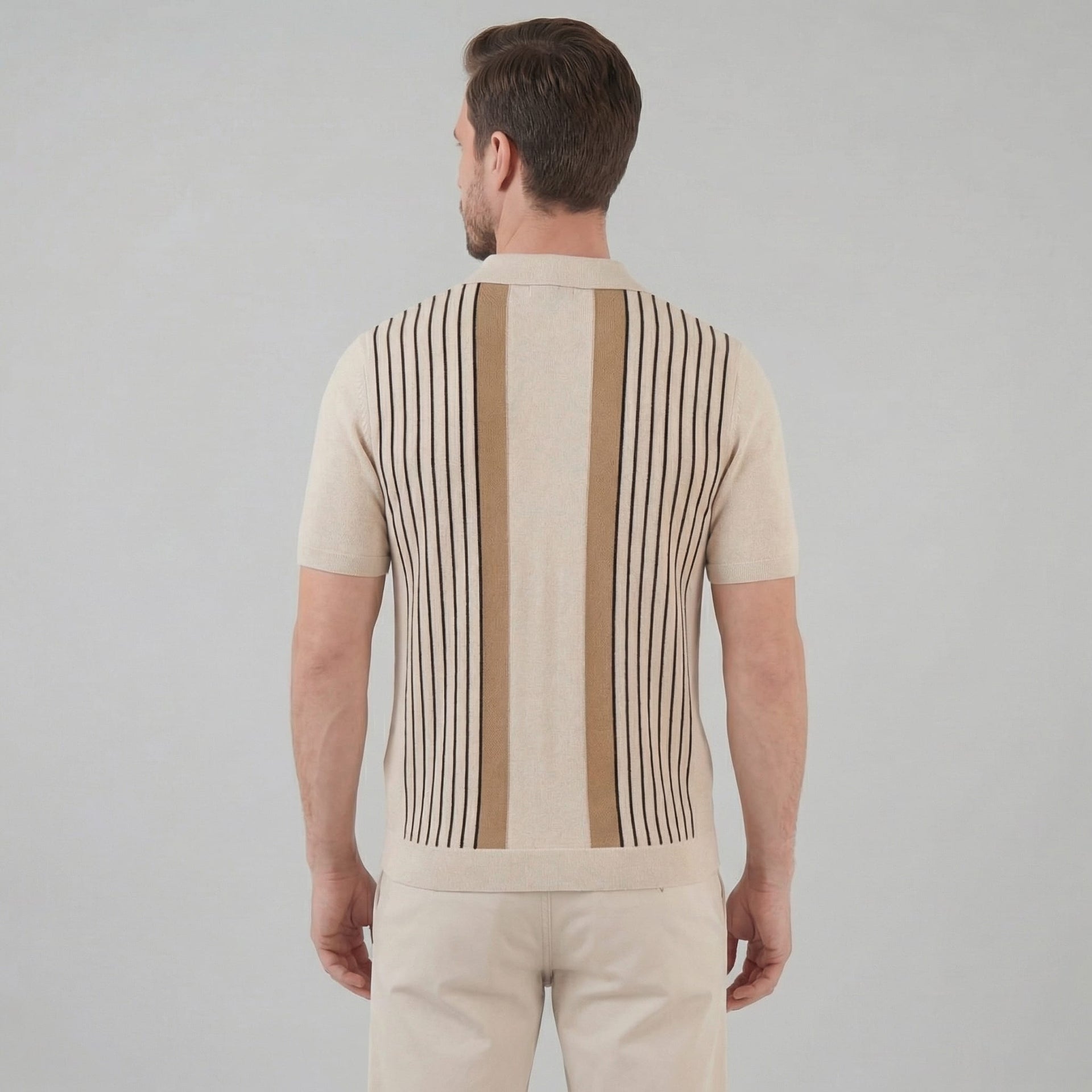 Herren Strickhemd mit Streifenmuster | Friedrich