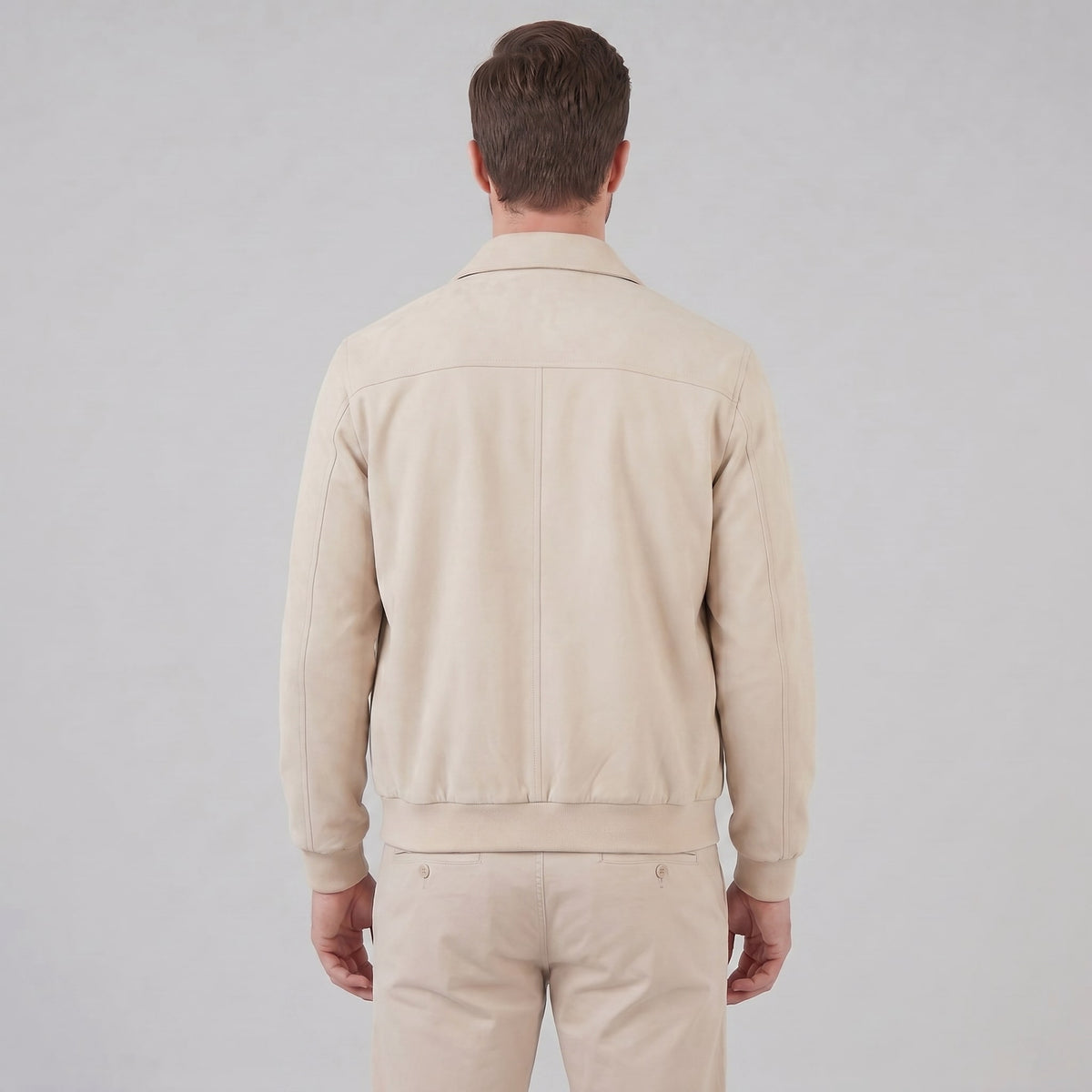 Herren Blouson Beige mit Rippbündchen | Arthur