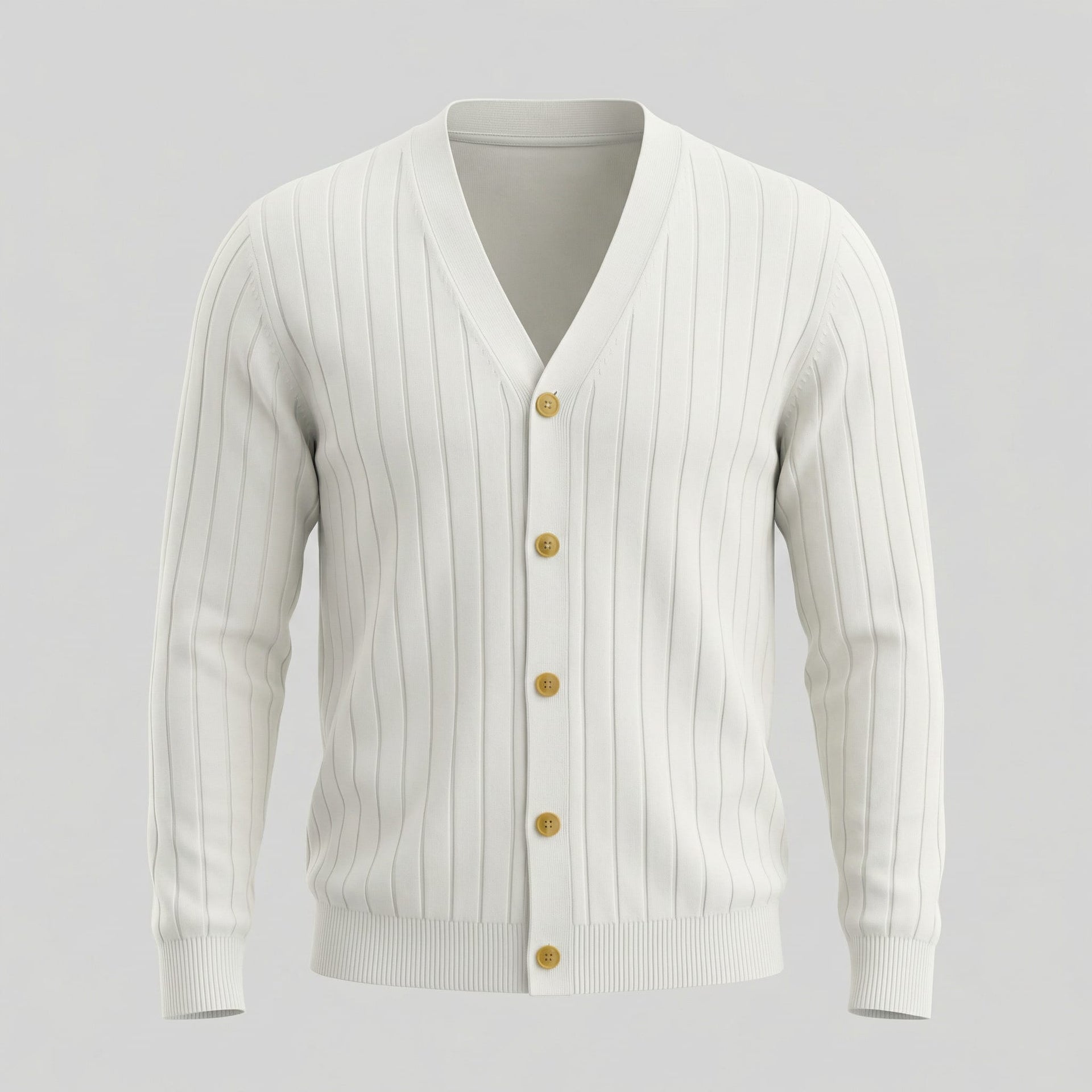 Herren Rippstrickjacke mit V-Ausschnitt | Rupert