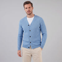 Herren Rippstrickjacke mit V-Ausschnitt | Rupert