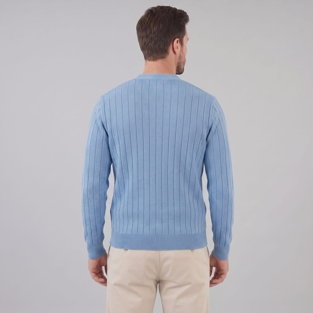 Herren Rippstrickjacke mit V-Ausschnitt | Rupert_13