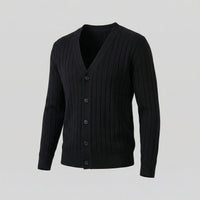 Herren Rippstrickjacke mit V-Ausschnitt | Rupert