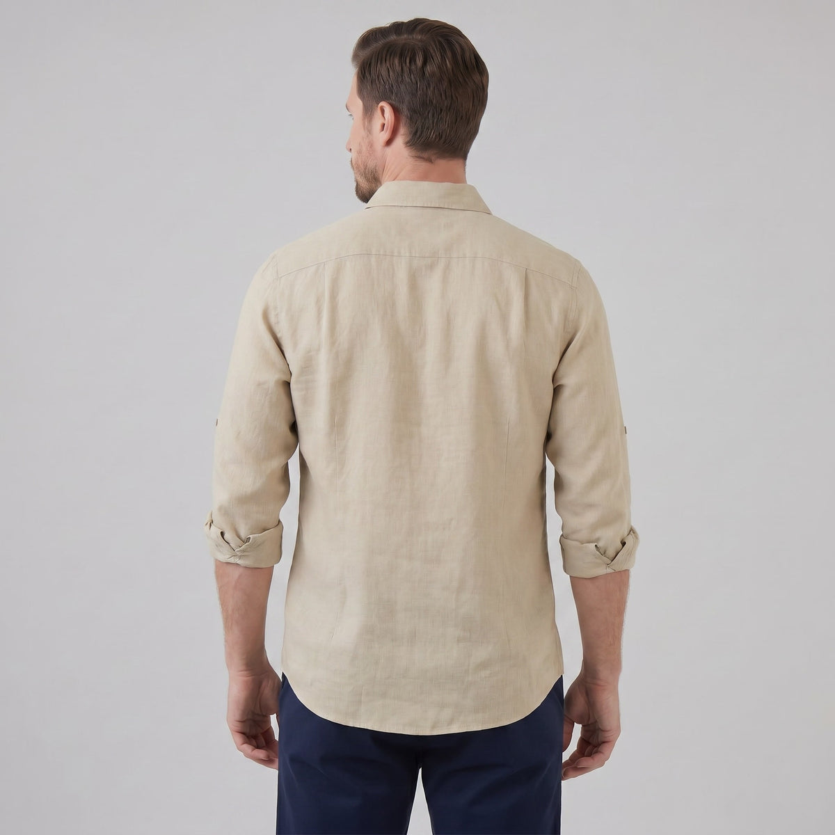 Herren Leinenhemd mit Brusttaschen | Fritz_4