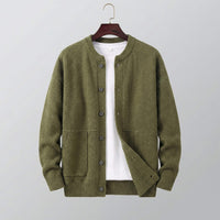 Herren Strickjacke mit Knopfleiste und Rundhals | Dietmar