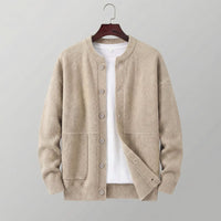 Herren Strickjacke mit Knopfleiste und Rundhals | Dietmar