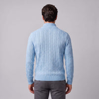 Herren Baumwollpullover Troyer mit Zopfmuster | Samuel