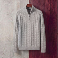 Herren Zopfstrickpullover mit Stehkragen | Ulf