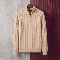 Herren Zopfstrickpullover mit Stehkragen | Ulf