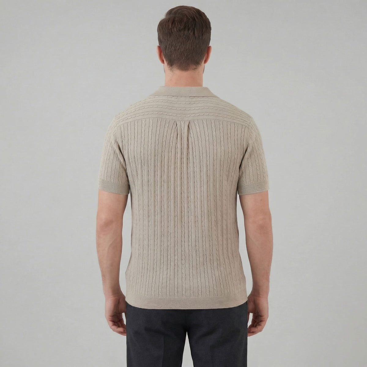 Herren Strickhemd mit Zopfmuster | Frowin