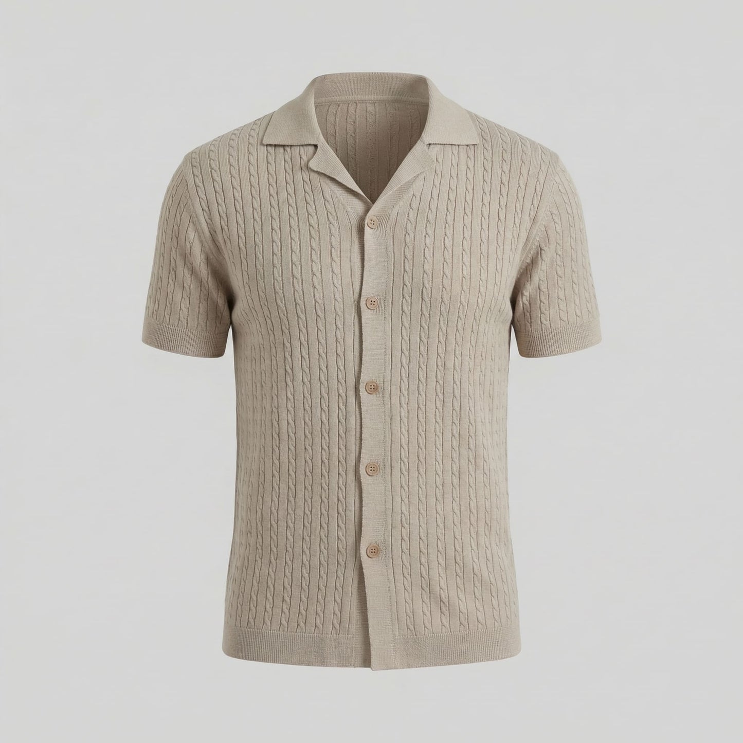 Herren Strickhemd mit Zopfmuster | Frowin_5