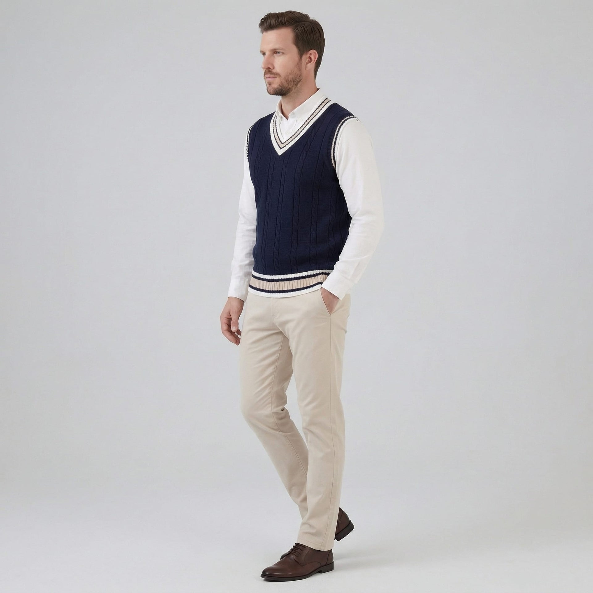 Herren Strickweste mit V-Ausschnitt | Tim