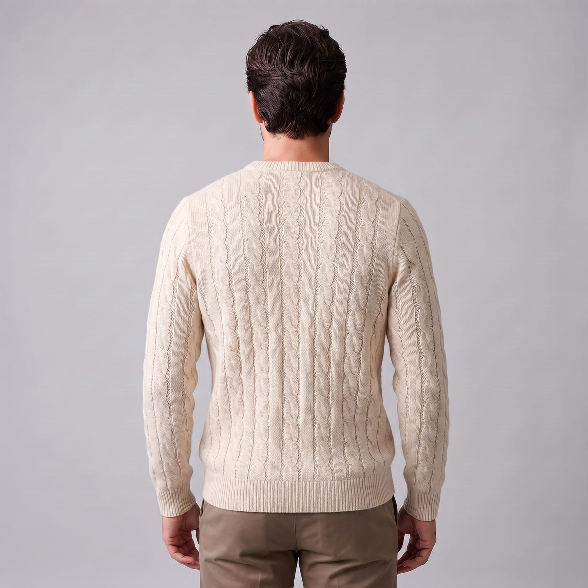 Herren Wollpullover mit Zopfmuster | Sascha_12