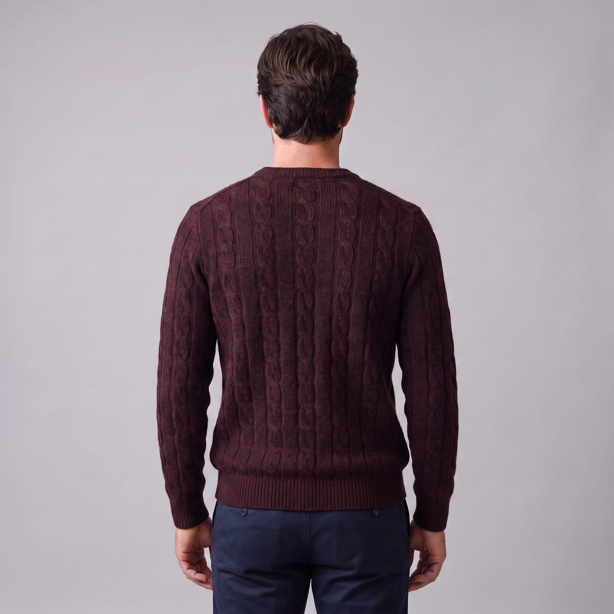 Herren Wollpullover mit Zopfmuster | Sascha_17