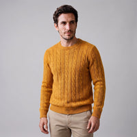 Herren Wollpullover mit Zopfmuster | Sascha