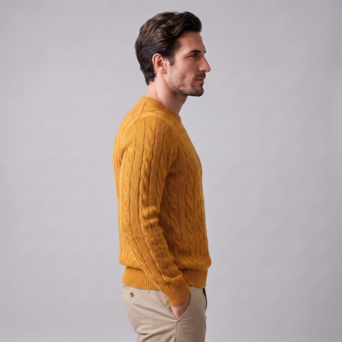 Herren Wollpullover mit Zopfmuster | Sascha_23
