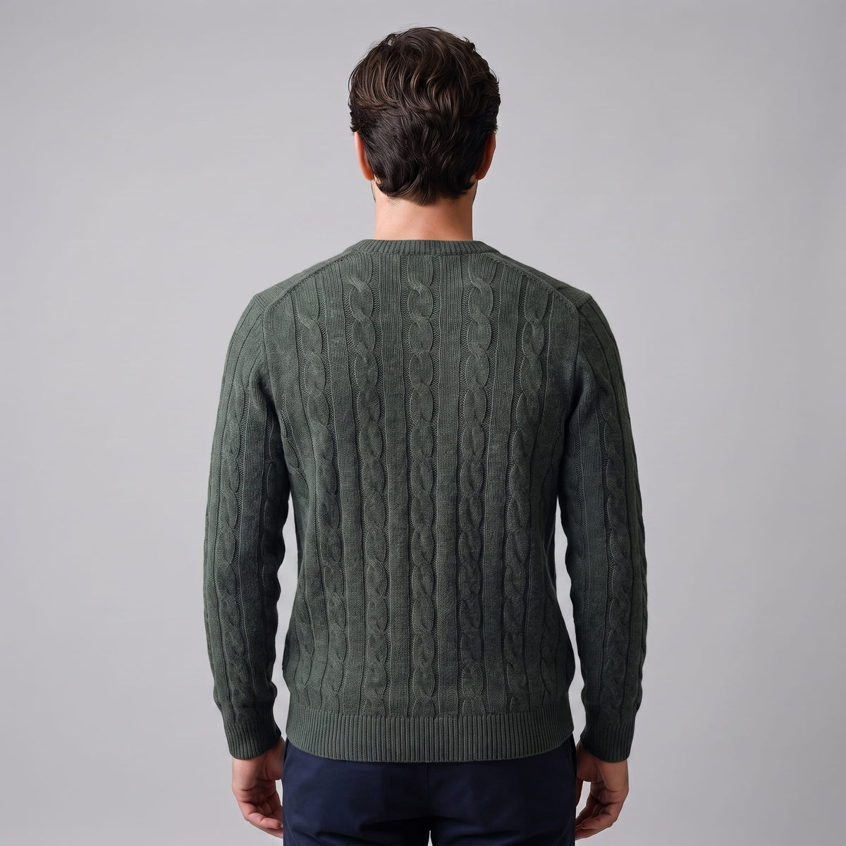 Herren Wollpullover mit Zopfmuster | Sascha