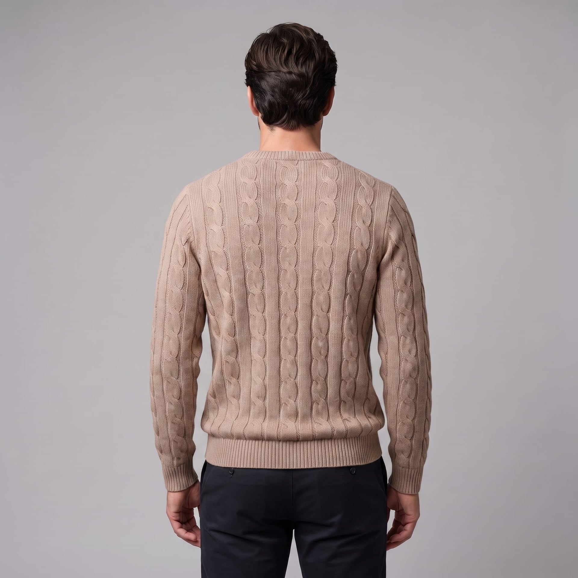Herren Wollpullover mit Zopfmuster | Sascha