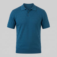 Herren Strickpoloshirt Zopfmuster Slim Fit | Leonhard
