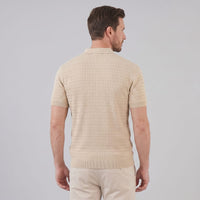 Herren Strickpoloshirt Zopfmuster Slim Fit | Leonhard
