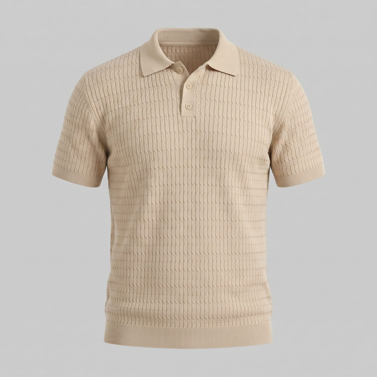 Herren Strickpoloshirt Zopfmuster Slim Fit | Leonhard_5