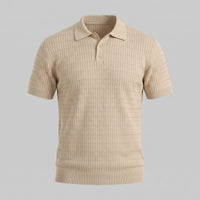 Herren Strickpoloshirt Zopfmuster Slim Fit | Leonhard