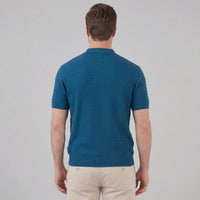 Herren Strickpoloshirt Zopfmuster Slim Fit | Leonhard