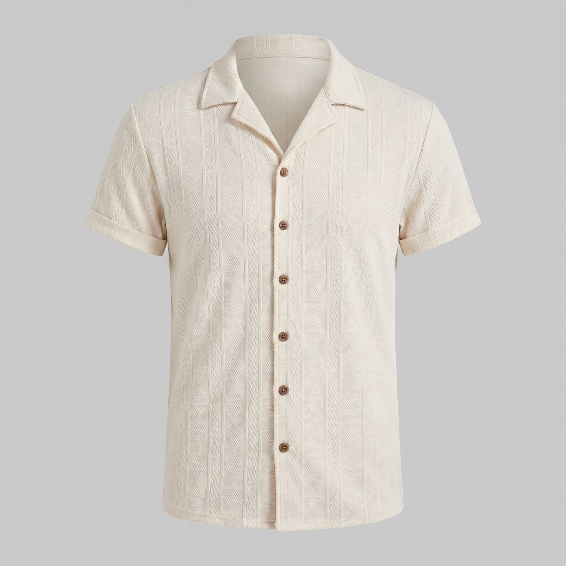 Herren Strickhemd mit Jacquardmuster | Gabriel