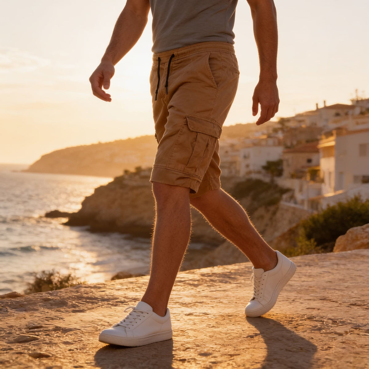 Herren Cargoshorts mit Kordelzug und Klappentaschen | Mirko